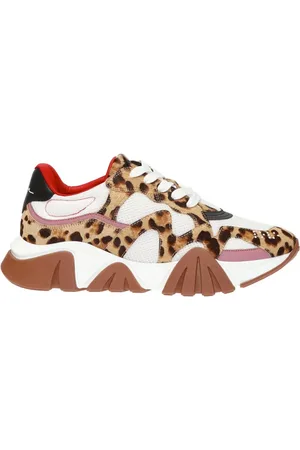 VERSACE Buty, Mężczyzna, Wielobarwność, 41 1/2 EU, Leopard Sneakers Beige Ss 22