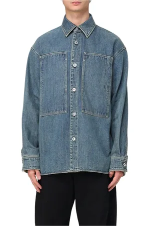Jil Sander Koszule, Mężczyzna, Niebieski, S, Denim, Niebieska Koszula z Luźnym Fasonem