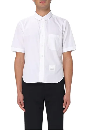 Thom Browne Koszule, Mężczyzna, Biały, M, Klasyczna Biała Koszula Oxford