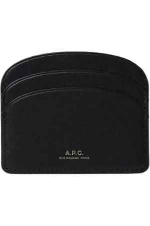 A.P.C. Akcesoria, Kobieta, Czarny, ONE SIZE, Czarny portfel na karty z skóry