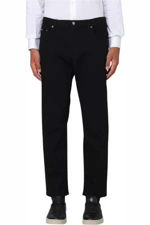 Dolce & Gabbana Jeansy, Mężczyzna, Czarny, M, Denim, Czarne Spodnie Straight Leg