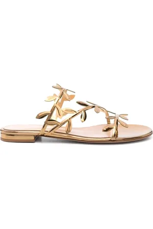 Gianvito Rossi Buty, Kobieta, Żółty, 38 EU, Metaliczne Sandały dla Kobiet