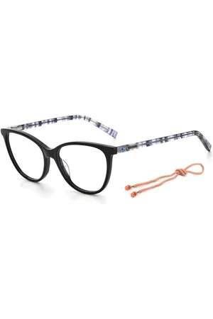 M Missoni Akcesoria, Kobieta, Czarny, ONE SIZE, Czarne oprawki z octanu z tarczą