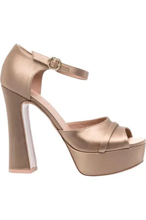 MALONE SOULIERS Buty, Kobieta, brązowy, 40 EU, Bronze Platform Sandal Heels