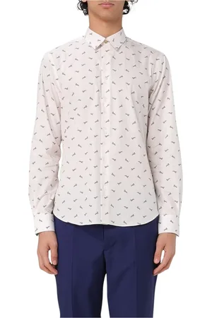 Paul Smith Koszule, Mężczyzna, Biały, L, Koszula z Długim Rękawem w Wzory
