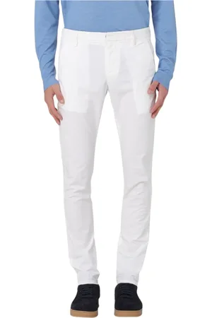 Dondup Spodnie, Mężczyzna, Biały, W32, Uniwersalne Szare Spodnie Casual