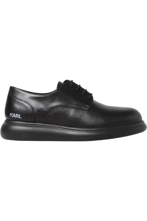 Karl Lagerfeld Buty, Mężczyzna, Czarny, 43 EU, Buty Derby ze skóry