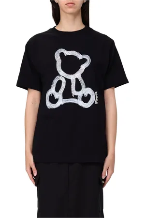 DISCLAIMER Koszulki, Kobieta, Czarny, XS, Kryształowy T-shirt z misiem