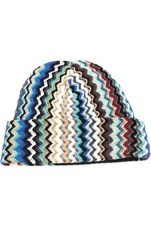 Missoni Akcesoria, Mężczyzna, Wielobarwność, ONE SIZE, Geometryczne Fantazyjne Czapki Akcesoria