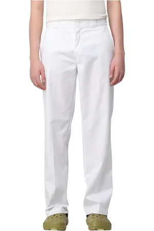 Dickies Spodnie, Mężczyzna, Biały, W28, Klasyczne białe spodnie robocze
