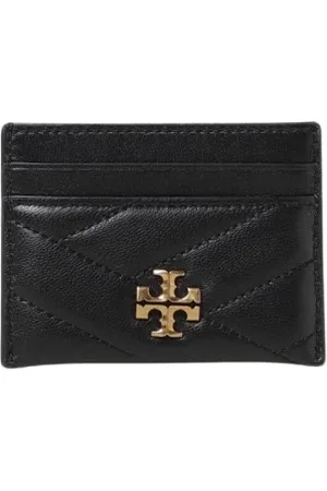 Tory Burch Akcesoria, Kobieta, Czarny, ONE SIZE, Etui na karty Chevron Portfel