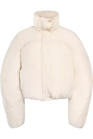 Jacquemus Kurtki, Kobieta, Beżowy, XS, Kremowa kurtka puchowa styl Caraco