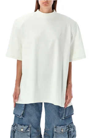 The Attico Koszulki, Kobieta, Beżowy, S, Bawełna, Kilie T-shirt Ice