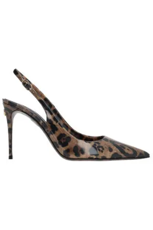 Dolce & Gabbana Buty, Kobieta, brązowy, 36 1/2 EU, Leopardowe Slingbacki na Obcasie