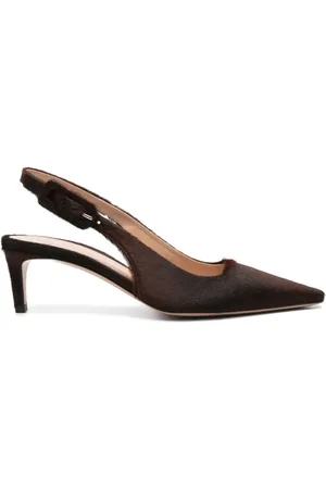 Gianvito Rossi Buty, Kobieta, brązowy, 39 1/2 EU, Brązowe Pony Slingbacki