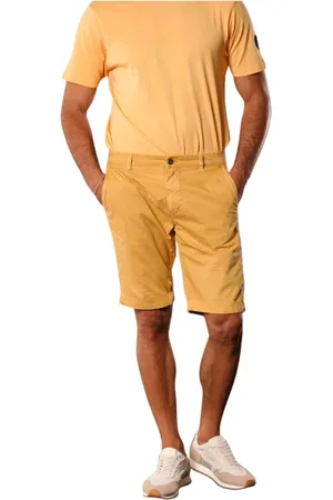 Masons Szorty, Mężczyzna, Żółty, XS, Bawełna, Męskie Szorty Chino Carrot Fit