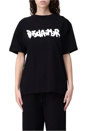 DISCLAIMER Koszulki, Kobieta, Czarny, M, Graffiti Print Sweater
