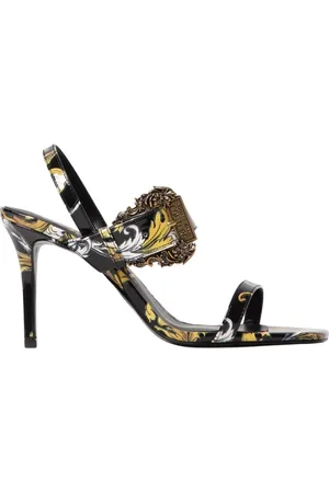 VERSACE Buty, Kobieta, Wielobarwność, 40 EU, Sandały z barokowym wzorem