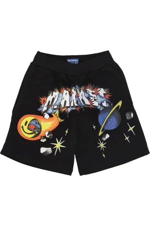 MARKET Szorty, Mężczyzna, Czarny, L, Smiley Conflicted Sweatshorts Czarny