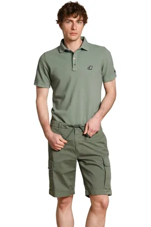 Masons Szorty, Mężczyzna, Zielony, XS, Bawełna, Cargo Bermuda Shorts z bawełny Pima