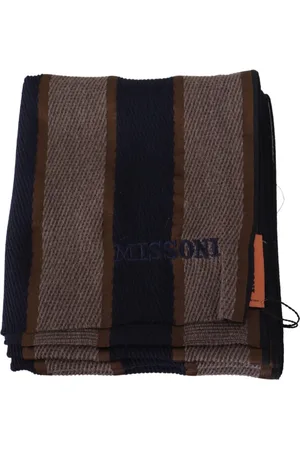 Missoni Akcesoria, Mężczyzna, Wielobarwność, ONE SIZE, Wełna, Luksusowy Wełniany Szal w Paski