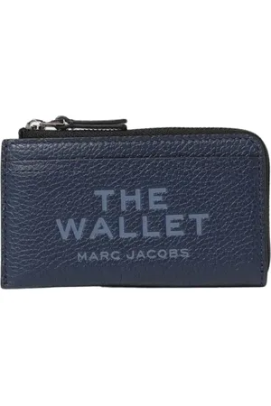 Marc Jacobs Akcesoria, Kobieta, Niebieski, ONE SIZE, Niebieski Portfel Zip Around dla Kobiet