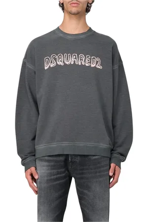 Dsquared2 Bluzy, Mężczyzna, Szary, XL, Elegancki Szary Sweter z Dekoltem w Serek