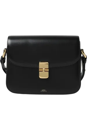 A.P.C. Torebki, Kobieta, Czarny, ONE SIZE, Czarna skórzana torba na ramię