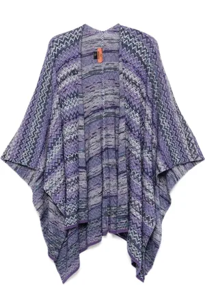 Missoni Kurtki, Kobieta, Wielobarwność, ONE SIZE, Multi Colour Sweter Cape Design