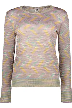 M Missoni Swetry, Kobieta, Wielobarwność, S, Sweter z wzorem Zig Zag