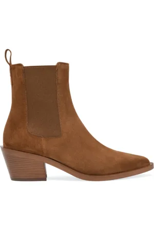 Gianvito Rossi Buty, Kobieta, brązowy, 37 EU, Zamsz, Karmelowe Zamszowe Kubanskie Botki