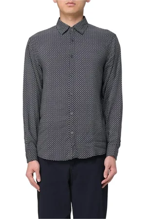 Armani Exchange Koszule, Mężczyzna, Niebieski, M, Granatowa Dopasowana Koszula