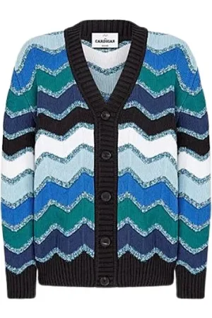 Missoni Swetry, Mężczyzna, Niebieski, S, Bawełna, Zigzagowa Kamizelka