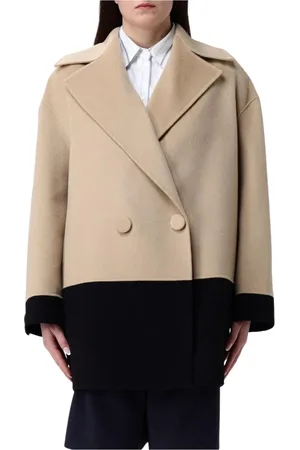 Max Mara Płaszcze, Kobieta, Beżowy, XS, Elegancka Marynarka, Klasyczny Design