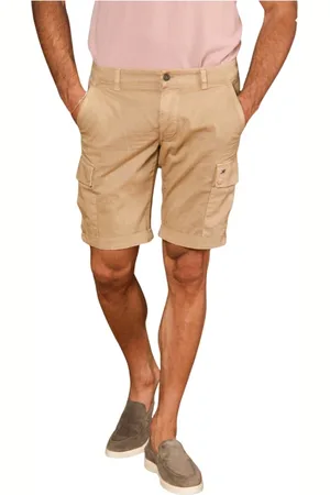 Masons Szorty, Mężczyzna, Beżowy, 3XL, Bawełna, Slim Fit Cargo Bermuda Shorts