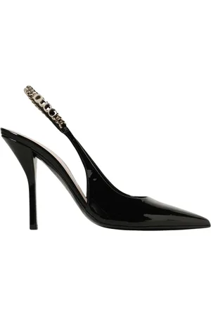 Gucci Buty, Kobieta, Czarny, 37 EU, Czarne Slingbacki na Wysokim Obcasie