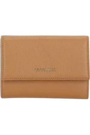 Coccinelle Akcesoria, Kobieta, brązowy, ONE SIZE, Elegancka Skórzana Portmonetka Bifold