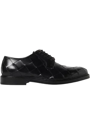 Bottega Veneta Buty, Mężczyzna, Czarny, 41 EU, Pleciony Derby z Skóry
