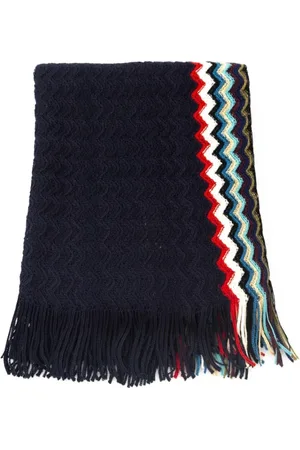Missoni Akcesoria, Mężczyzna, Czarny, ONE SIZE, Wełniany Szal w Geometrię Fantazji