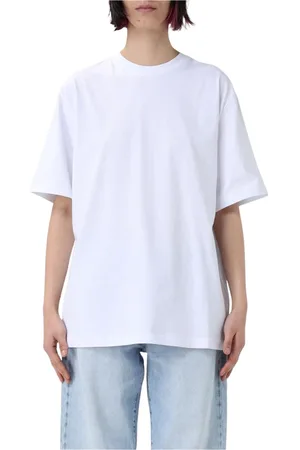 Msgm Koszulki, Kobieta, Biały, S, T-shirt z Graficznym Nadrukiem dla Kobiet