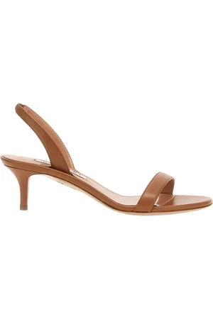 Aquazzura Buty, Kobieta, brązowy, 38 EU, Minimalistyczne Sandały na Obcasie