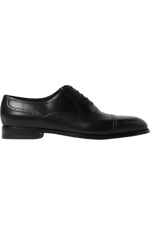 Manolo Blahnik Buty, Mężczyzna, Czarny, 42 1/2 EU, Klasyczne Czarne Buty Brogue z Skóry