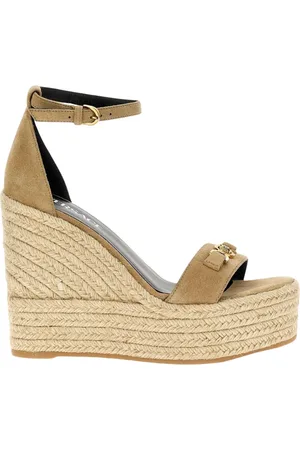 VERSACE Buty, Kobieta, Beżowy, 40 EU, Platform Wedge Sandals