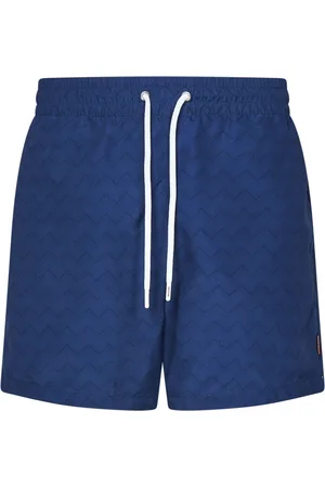 Missoni Stroje kąpielowe, Mężczyzna, Niebieski, S, Niebieskie Szorty Kąpielowe ze Wzorem Zig Zag