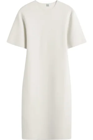 Totême Sukienki, Kobieta, Biały, L, Biała Dzianinowa Sukienka Elegancki Minimalistyczny Styl
