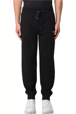 Armani Exchange Spodnie, Mężczyzna, Czarny, M, Czarne luźne dresy