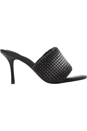 Alexander Wang Buty, Kobieta, Czarny, 36 EU, Czarne sandały na obcasie z ozdobami
