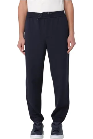 Emporio Armani Spodnie, Mężczyzna, Niebieski, M, Niebieskie spodnie dresowe
