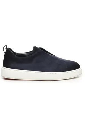 santoni Buty, Mężczyzna, Niebieski, 41 EU, Niebieskie Sneakersy z Gumową Podeszwą