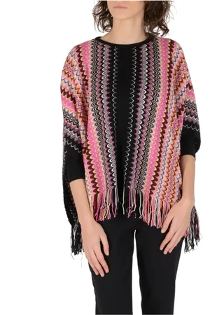 Missoni Kurtki, Kobieta, Wielobarwność, ONE SIZE, Kolorowy Ponczo dla Kobiet